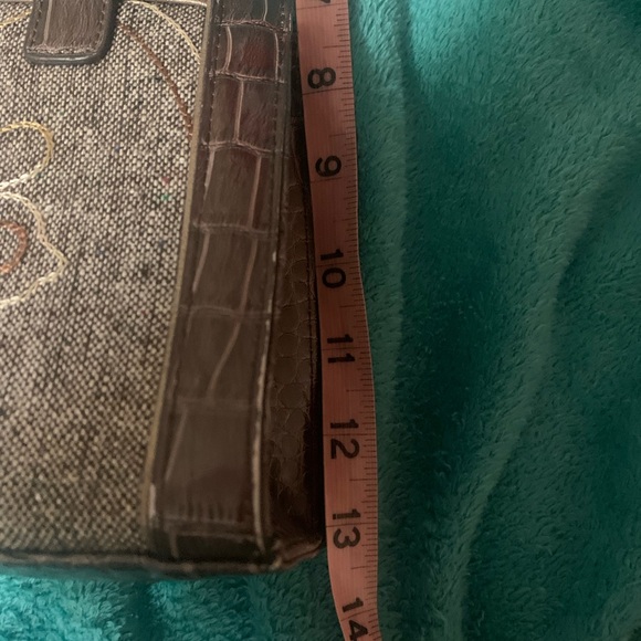 💚3/$25 Liz Claiborne small purse flower needlework bow - Picture 7 of 13